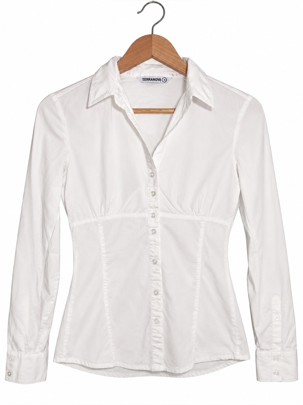 Terranova White Button-Up Blouse | Size S
